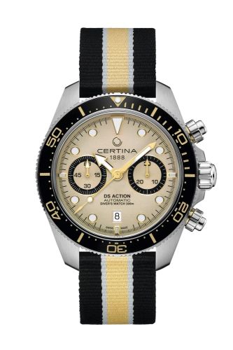 Certina DS Action Diver Chrono Stainless Steel / Sand / NATO